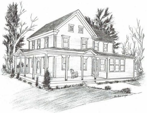 pencil drawing of 2014 featured house